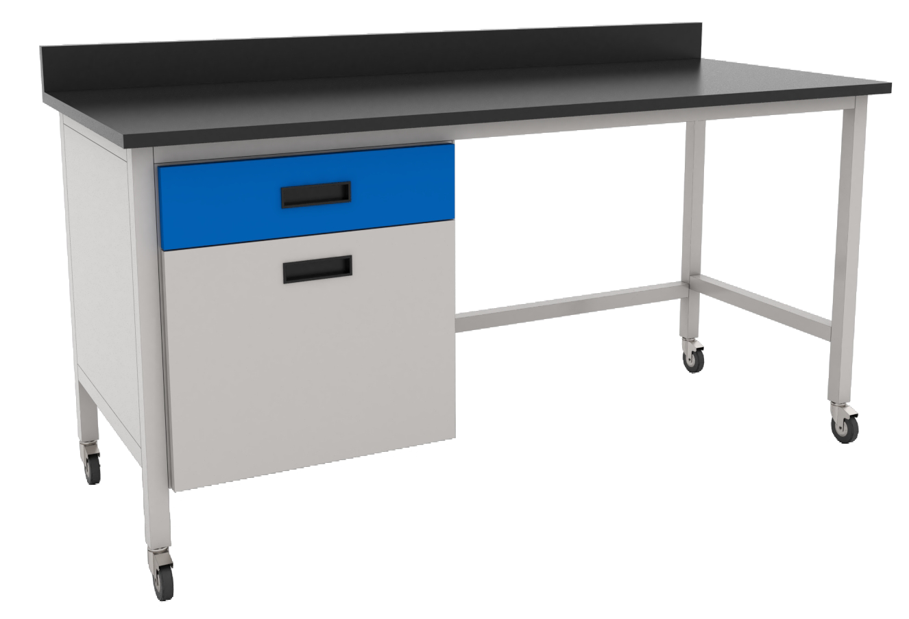 Mesa Modular Fija con Gabinetes a Piso